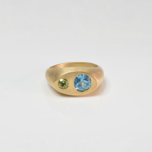 Topaz Tandem Signet Ring