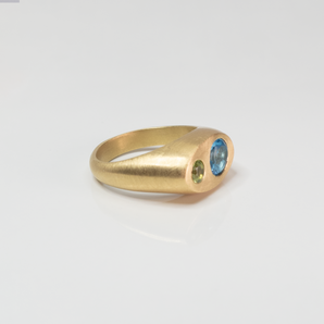 Topaz Tandem Signet Ring